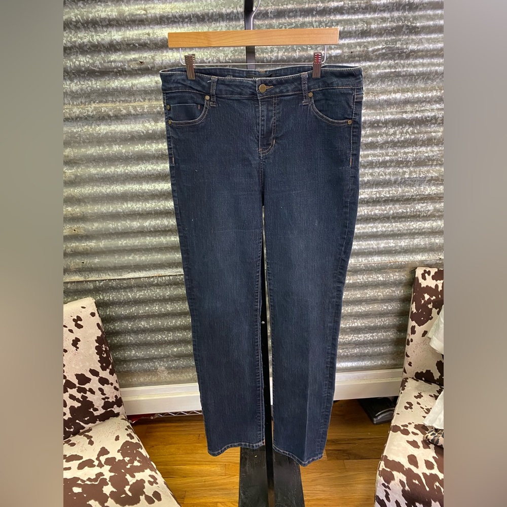 Liverpool Women's Sadie Straight Leg Denim Jean Blue Size 14